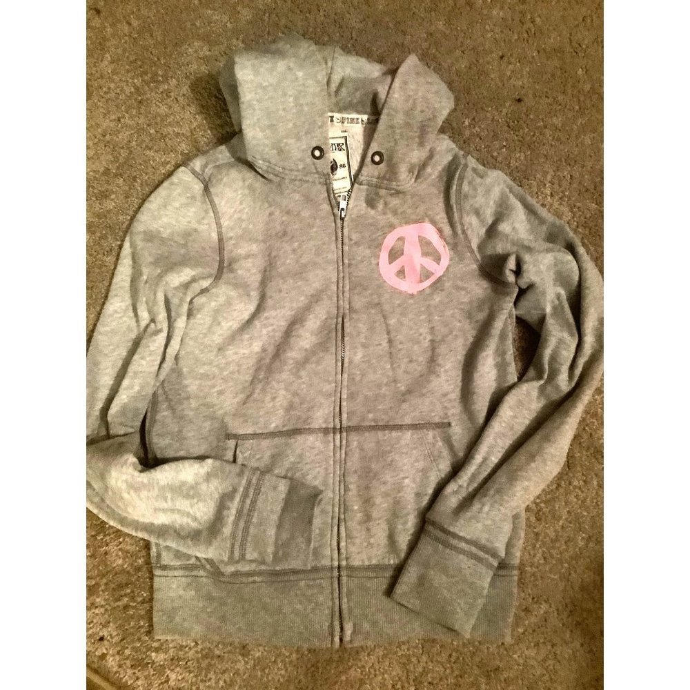 PINK Grey HOPE Hoodie Victoria Secret